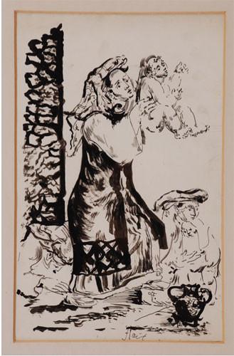 : Žena sa detetom, nepoznati autor