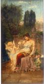 : Nepoznati francuski slikar, Kupidon i devojka u vrtu