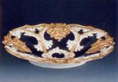 : Raskošna ovalna porcelanska činija