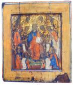 : Predstava Deizisa, Hristos na prestolu između Bogorodice i Sv.Jovana