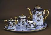 : Porcelanski ( kobalt i pozlata ) komplet servisa za kafu