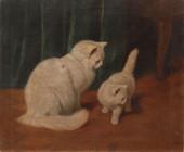 : Arthur Heyer (1872-1931), Dve bele angorske mačke