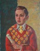 Veljko Stanojević: Portret dečaka u šarenom puloveru