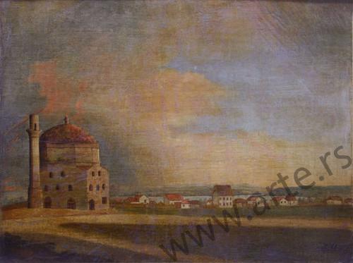 Miloš Tenković: Predeo sa džamijom