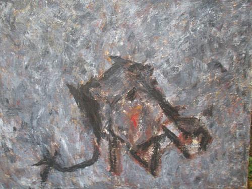 Biljana Carić: Konjska glava, akrilik,40x70cm