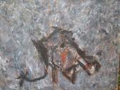 Biljana Carić: Konjska glava, akrilik,40x70cm